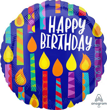 Anagram 28" Happy Birthday Candles Jumbo Foil Balloon